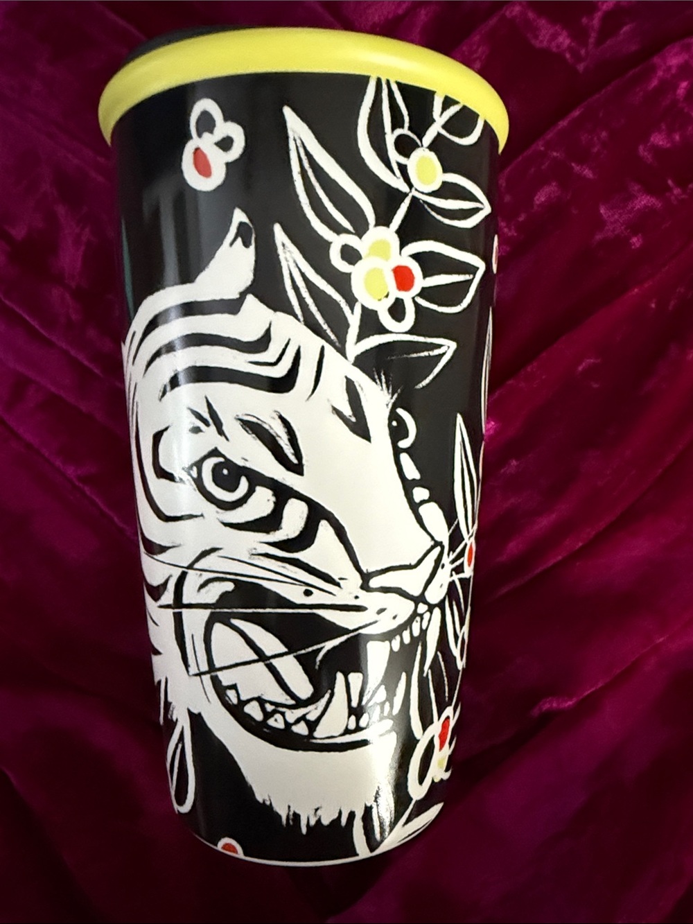 Starbucks Black and White Tiger Accent